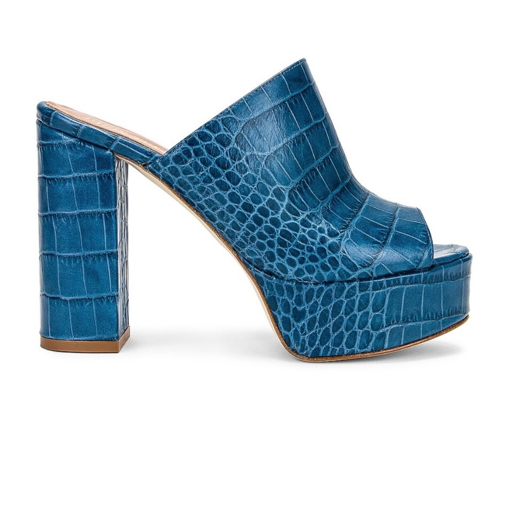 PARIS TEXAS MOCO CROCO PLATFORM MULES